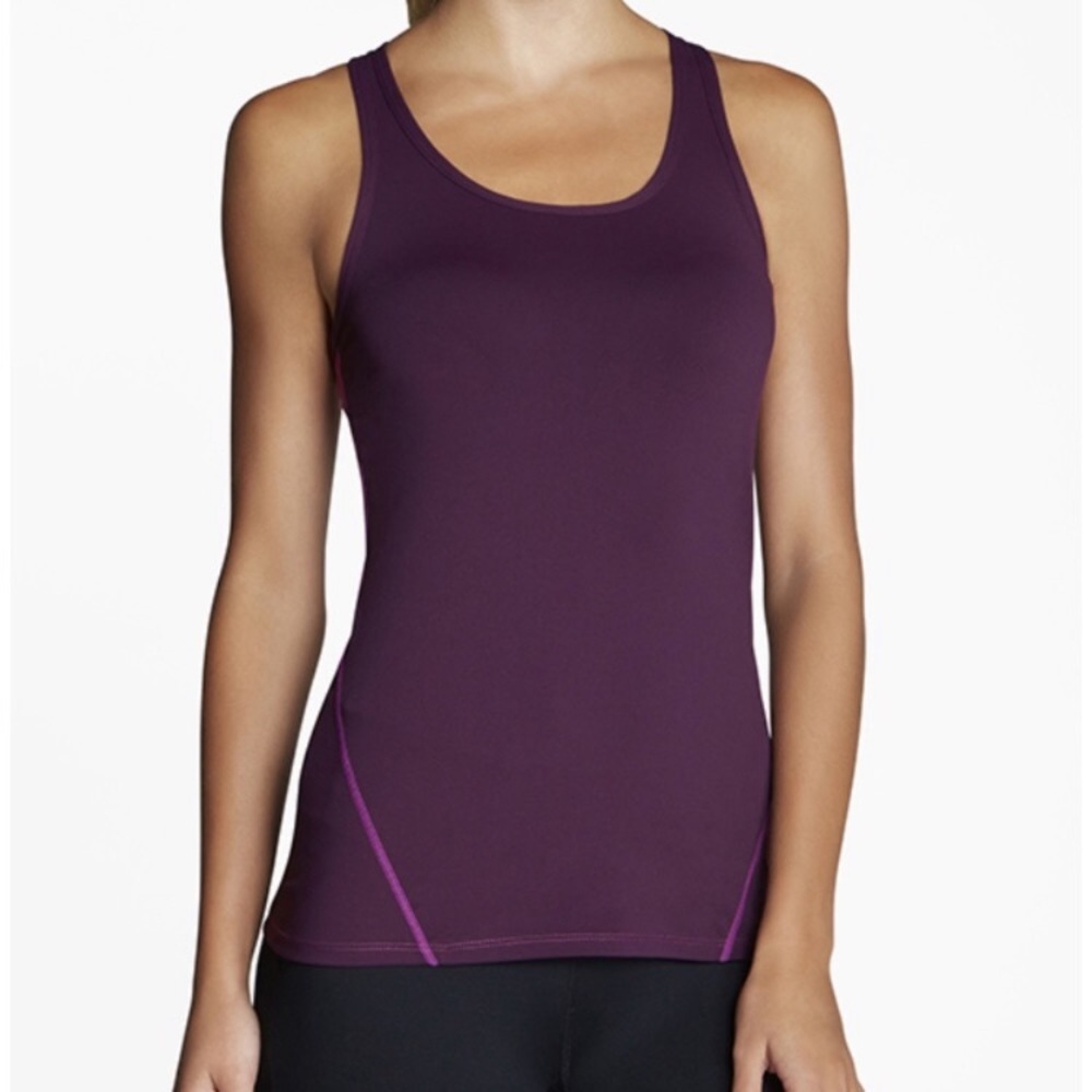 💪 Fabletics Leon Racerback Tank Top - Dark Plum